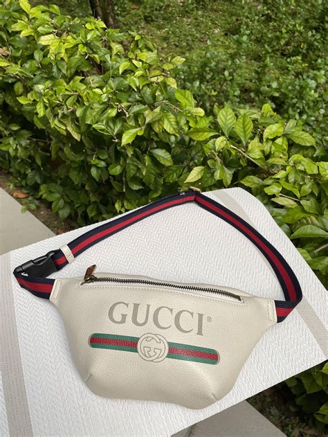 gucci print leather belt bag black|ellen adarna Gucci belt bag.